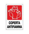 Cartello 'coperta antifiamma' 20156