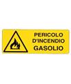 Cartello 'pericolo d'incendio gasolio' 17112