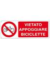 Cartello 'vietato appoggiare biciclette' 1876