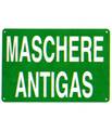 Cartello 'maschere antigas' 3107