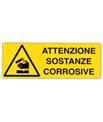 Cartello 'attenzione sostanze corrosive' 1720