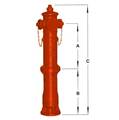 Idrante a colonna con flangia DN 100 2 attacchi UNI 70 0423