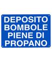 Cartello 'deposito bombole piene di propano' 3154